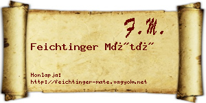 Feichtinger Máté névjegykártya